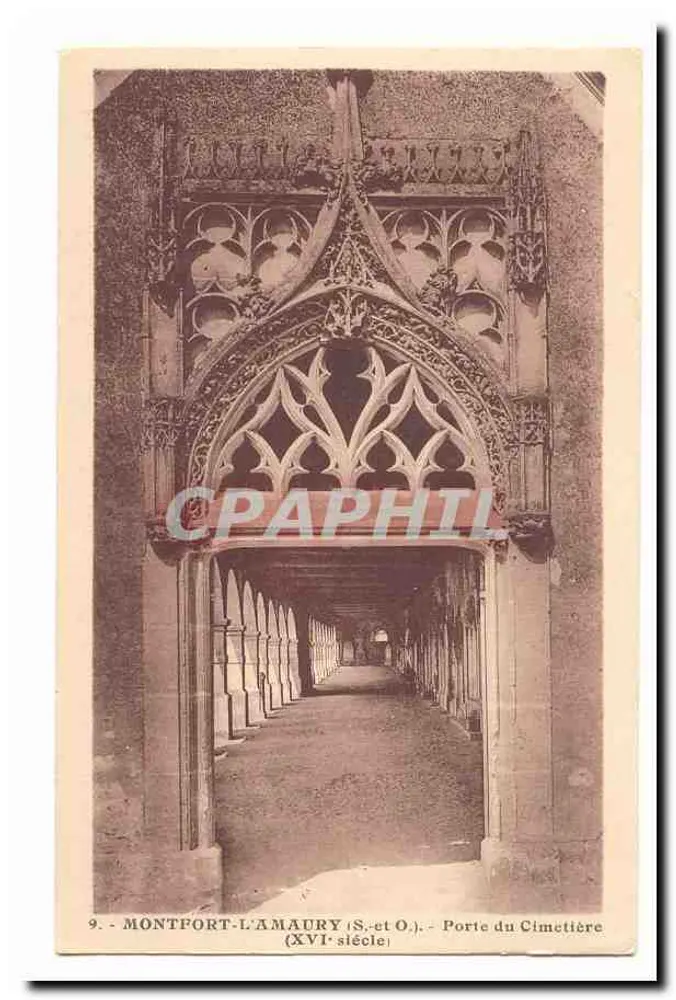 Montfort-l'Amaury (S.-et O.) — Tor des Friedhofs — 16. Jahrhundert - Vorderseite