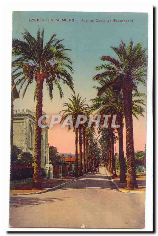 Hyères-les-Palmiers — Avenue Costa de Beauregard — unbekannter Verleger - Vorderseite