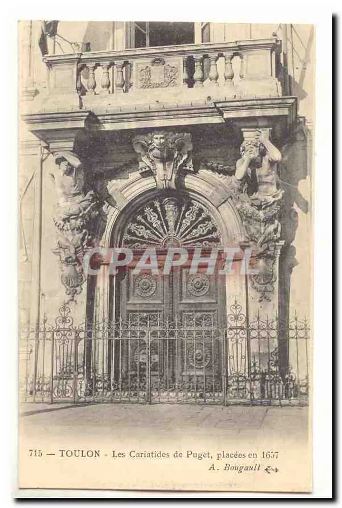 Toulon — Die Cariatiden von Puget, errichtet 1657 — A. Bougault - Vorderseite