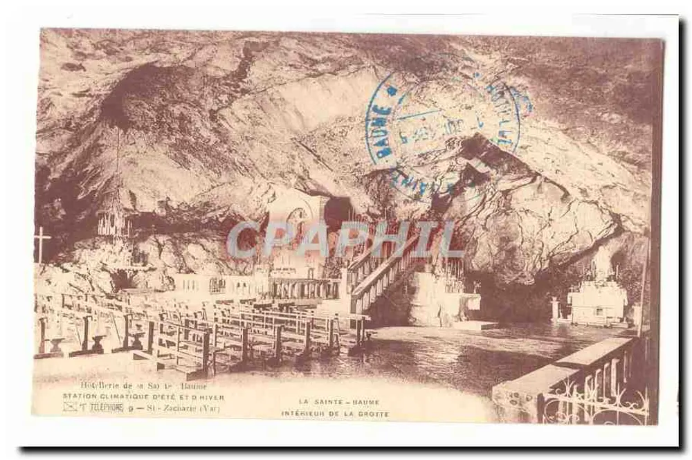 La Sainte-Baume — Interior da gruta — Estação climática de verão e inverno — St-Zacharie (Var) - Frente