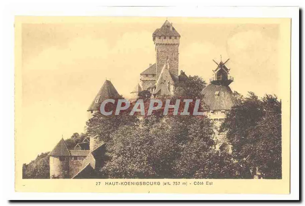 Haut-Koenigsbourg — vista do lado Leste — n° 27 - Frente