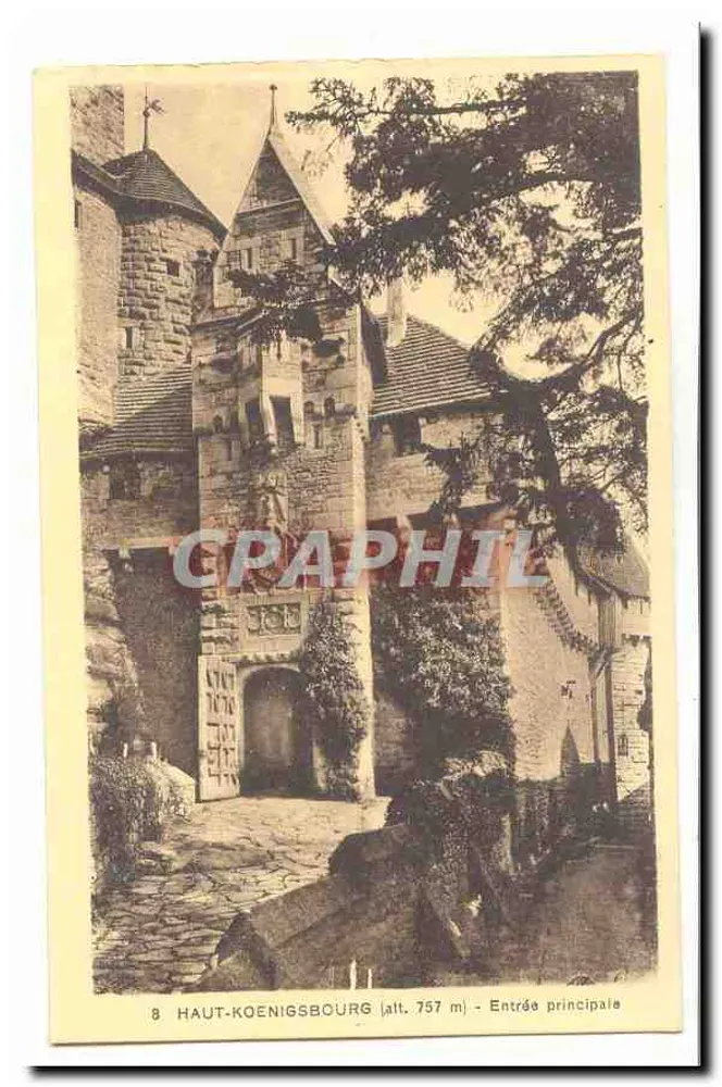 Haut-Koenigsbourg (alt. 757 m) — Haupttor — Craphil - Vorderseite