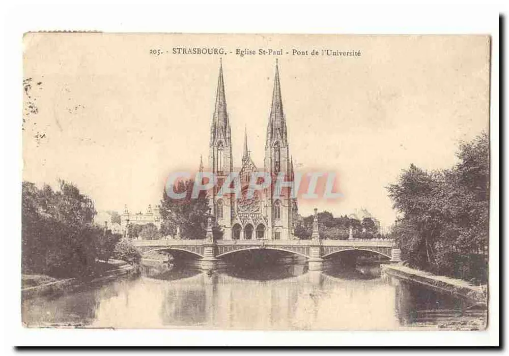 Straßburg - Kirche St-Paul - Universitätbrücke - Vorderseite