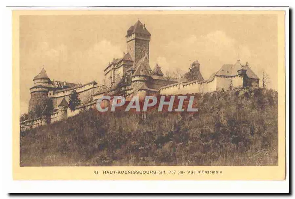 Haut-Koenigsbourg (alt. 757 m) — Vista Geral — n° 43 - Frente