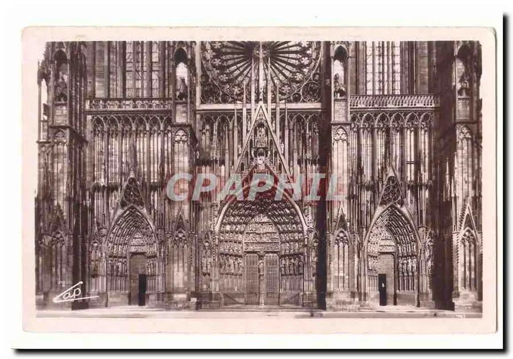 Interior da catedral Nossa Senhora de Estrasburgo — vista da fachada principal — número de série não visível - Frente