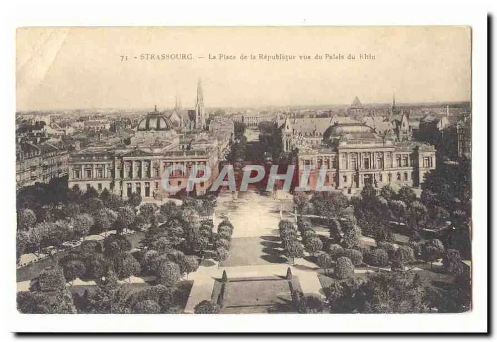 Straßburg — Ansicht der Place de la République vom Palais du Rhin — unbekannter Verlag, Nr. 771 - Vorderseite