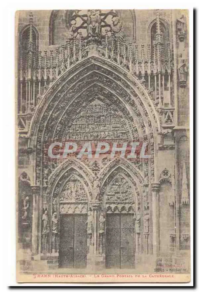 Thann (Haute-Alsace) — Der Große Portal der Kathedrale — Verlag Michèle W., Nr. 11165 - Vorderseite