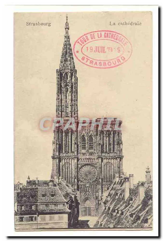 Estrasburgo — A catedral — Torre da catedral - Frente