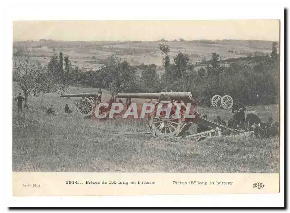 155-mm-Geschütze in Batterie — 1914 — Ausgabe E.P.D. — Serie 12 - Vorderseite