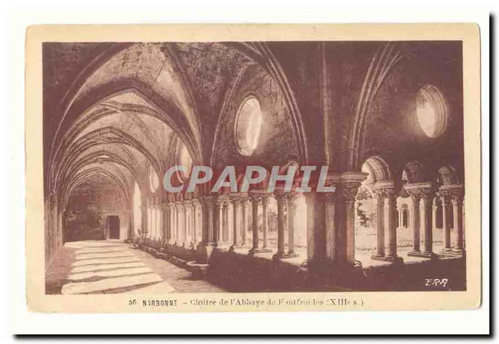 Narbonne — Claustro da Abadia de Fontfroide (século XIII) — ERA - Frente