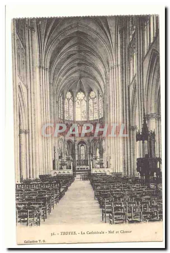 Troyes - De Kathedraal - Navel en Koor — Collectie T. G. - Voorkant