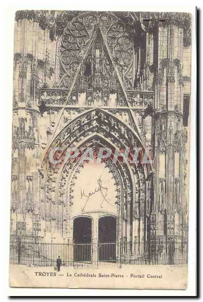 Troyes — Kathedrale Saint-Pierre — Zentralportal - Vorderseite