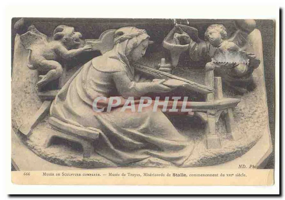 Musée de Sculpture Comparée — Musée de Troyes, Miséricorde de Stalle, Anfang des 16. Jahrhunderts - Vorderseite