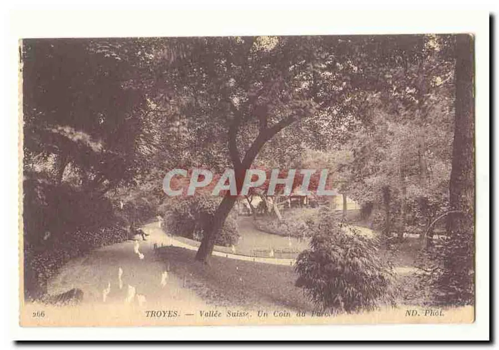 Troyes — Schweizer Tal. Ein Eck des Parks — ND. Phôl. n° 206 - Vorderseite