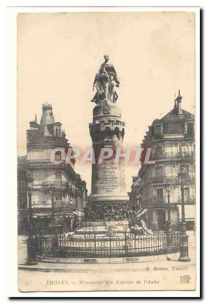 Troyes — Denkmal der Kinder der Aube — E. Bonnin, Troyes - Vorderseite