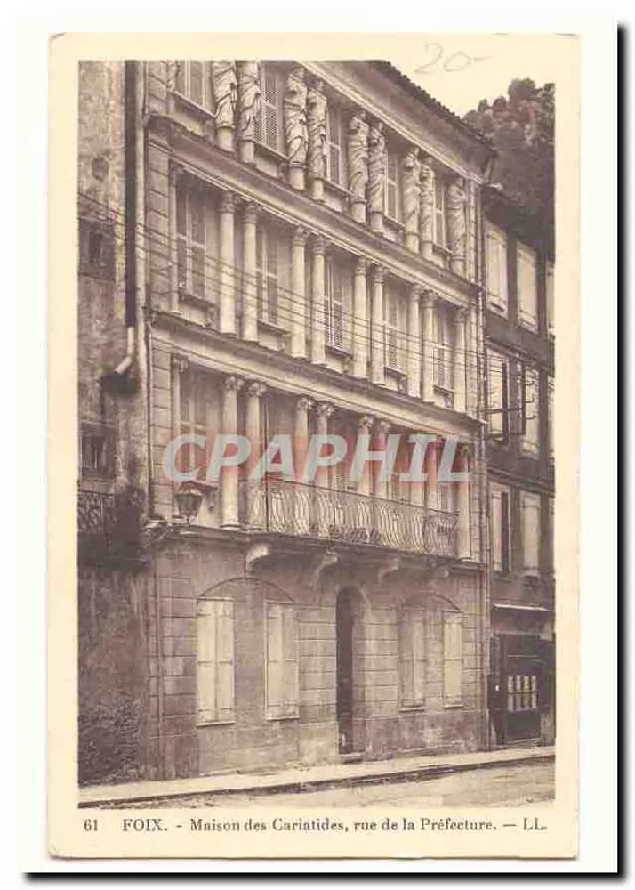 Foix - Casa das Cariatides, rua da Prefeitura — LL. - Frente