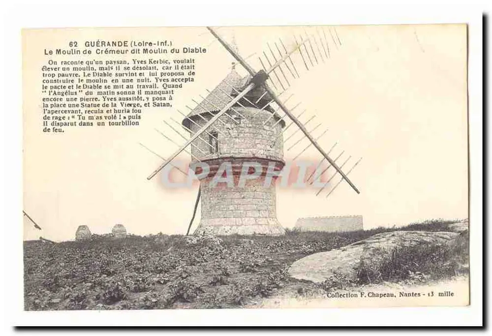 Guérande (Loire-Inf.) — Mühle von Créméour genannt Teufelsmühle — Sammlung F. Chapeau, Nantes - 13 tausend - Vorderseite