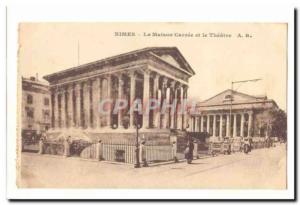 Nîmes - Die Maison Carrée und das Theater - A. R. - Vorderseite