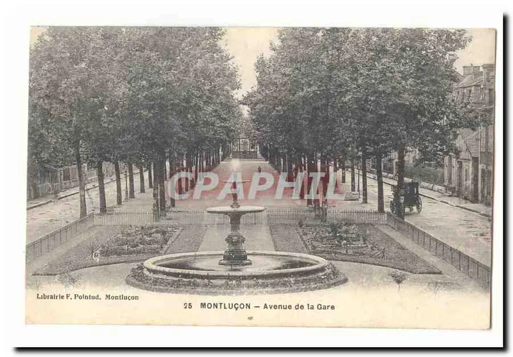 Montluçon — Avenue de la Gare — Centrale fontein - Voorkant