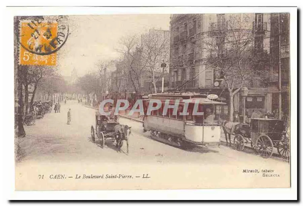 CAEN — Le Boulevard Saint-Pierre — LL. — Mirault, tabacs SELECTA - Frente