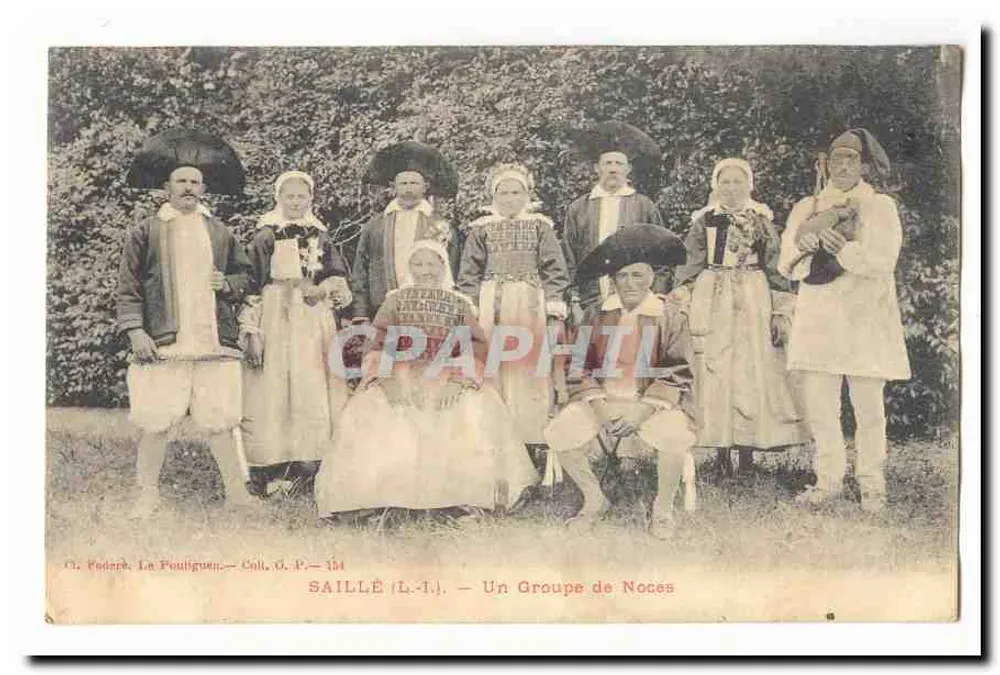 Saille (L.-I.) — Eine Hochzeitsgruppe — O. Podard, La Pouliguen, Coll. G.P. — 354 - Vorderseite