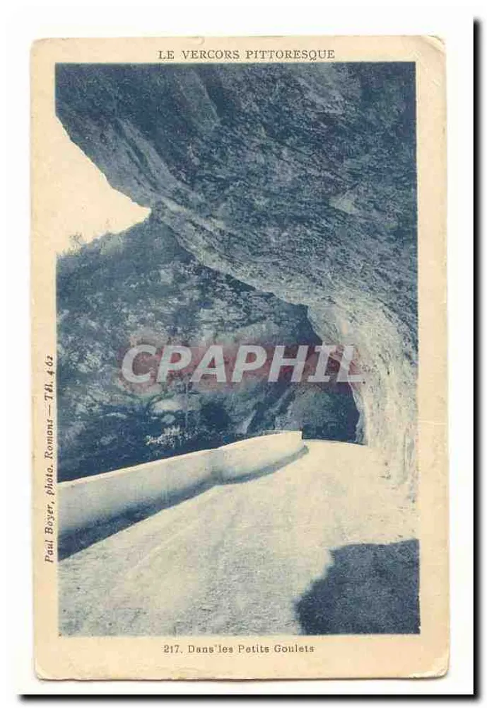 Les Petits Goulets — O Vercors pitoresco — Paul Boyer, foto. Romans — T.B. 482 - Frente