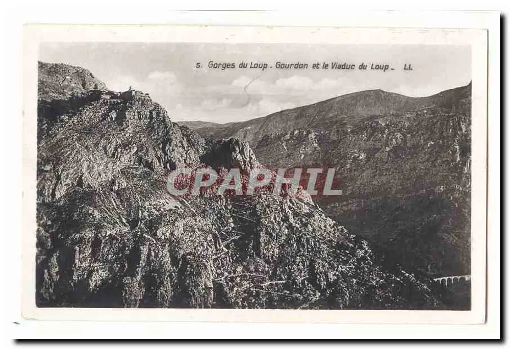 Loup-Gorges — Gourdon und der Viadukt des Loup — LL - Vorderseite