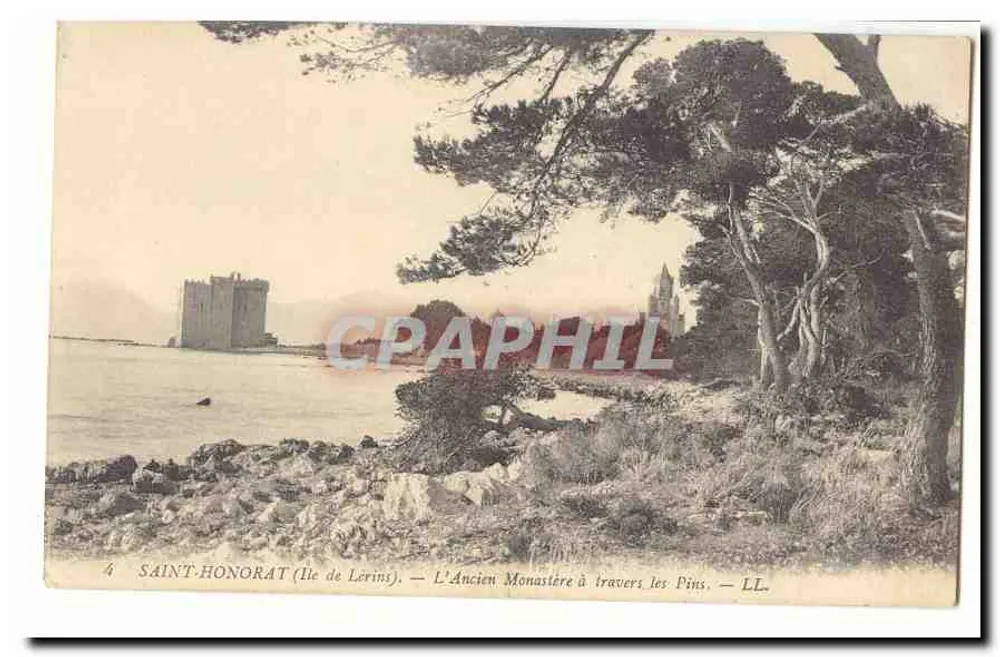 Saint-Honorat (Insel Lérins) — Das alte Kloster durch die Kiefernwälder — LL. - Vorderseite