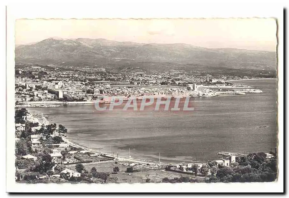 Vista aérea da cidade portuária — montanhas no fundo - Frente