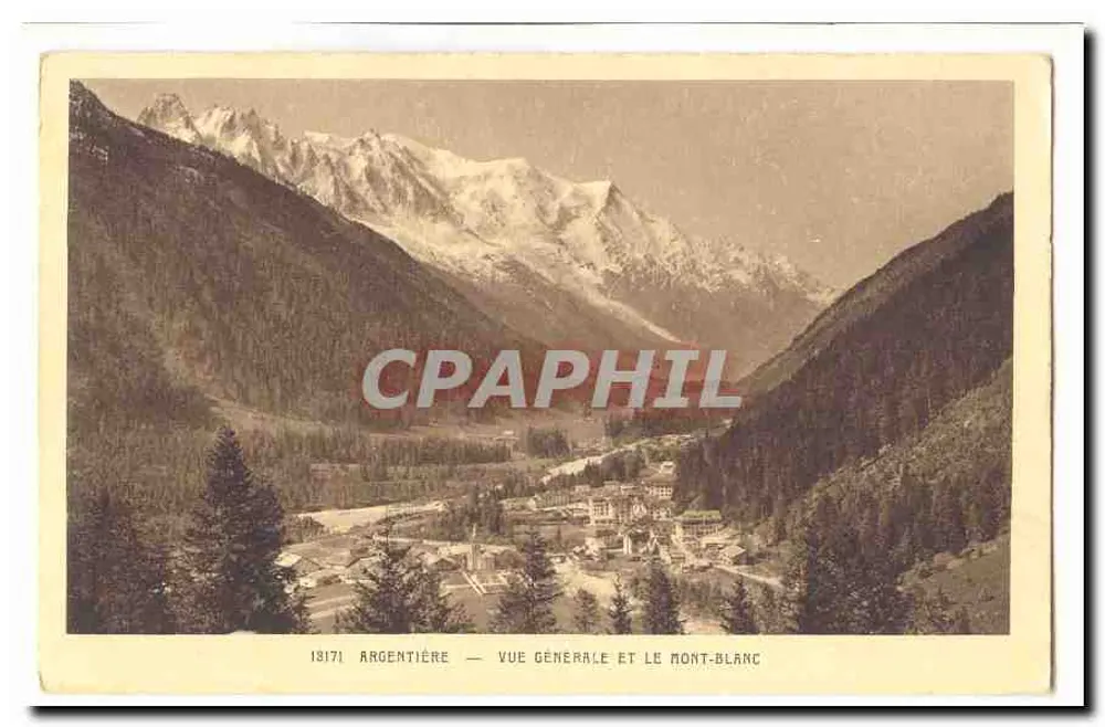 Argentière — Vista geral e o Mont-Blanc - Frente