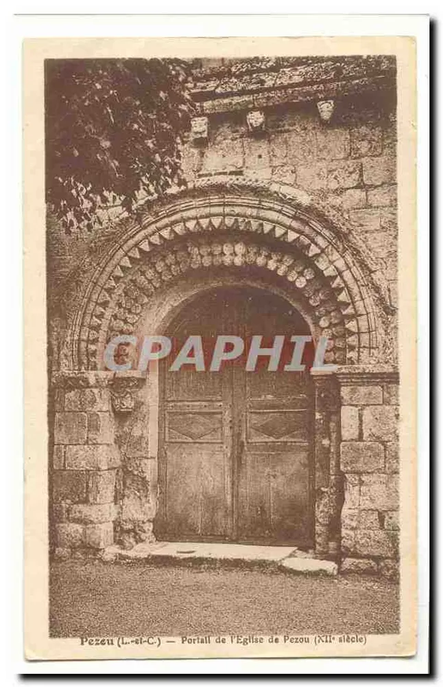 Pezou (L.-et-C.) — Portal der Kirche von Pezou (11. Jahrhundert) - Vorderseite