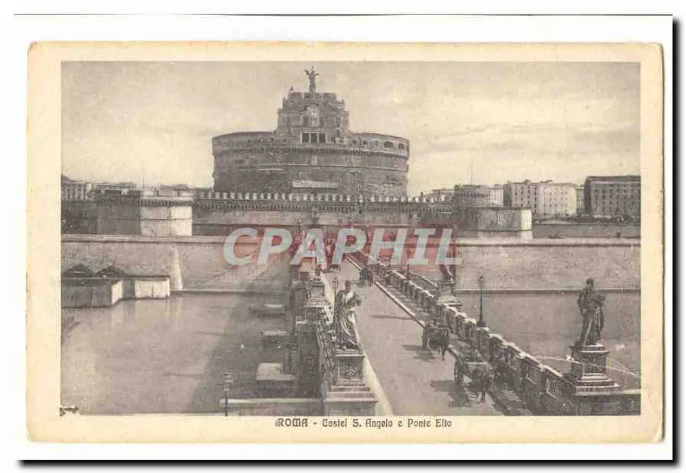 Rom - Castel S. Angelo und Ponte Elio — unbekannter Verlag, Seriennummer nicht sichtbar - Vorderseite