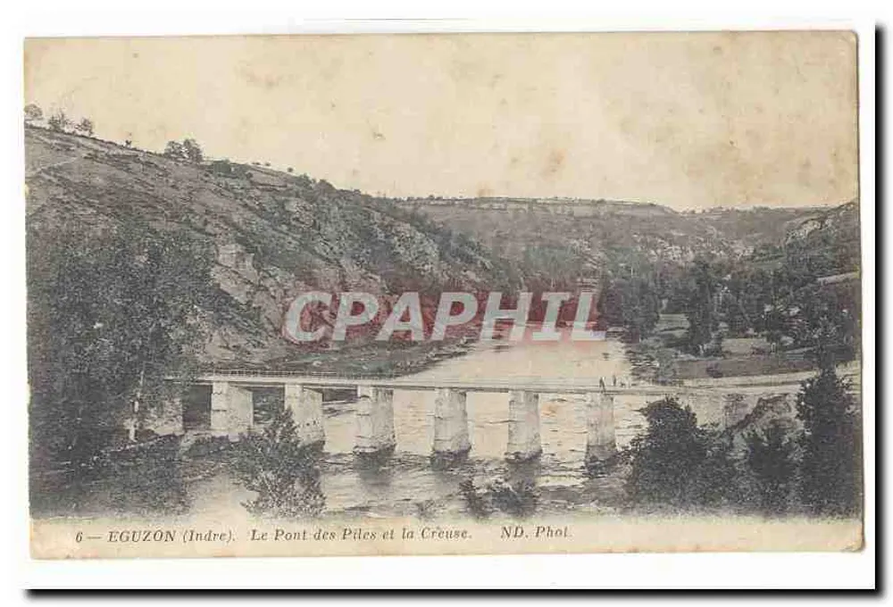 Eguzon (Indre) — Der Pile-Brücke und die Creuse — ND. Phot. - Vorderseite