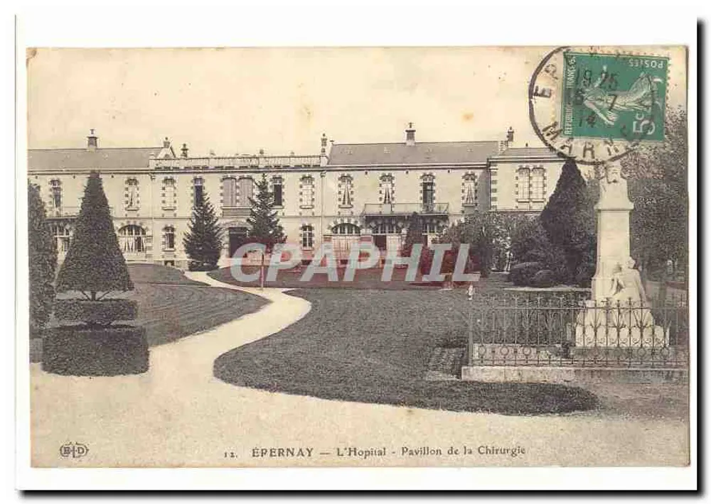 ÉPERNAY — Das Krankenhaus - Chirurgiepavillon — Verlag B.D. n°12 - Vorderseite