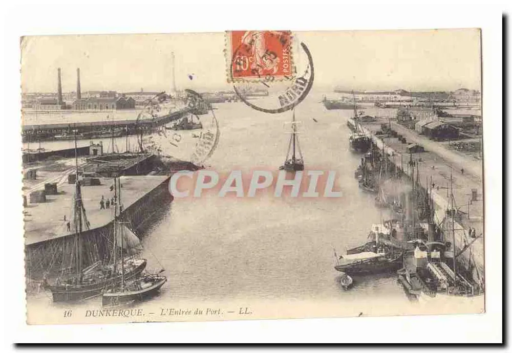 Dunkerque — A Entrada do Porto — LL. — n°16 - Frente