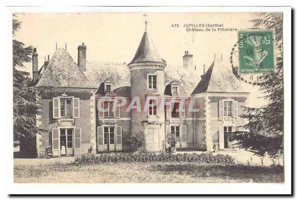 Jupilles (Sarthe) — Castelo da Pilletière — Editor: Es Huguet, Château-d'Andecy - Frente
