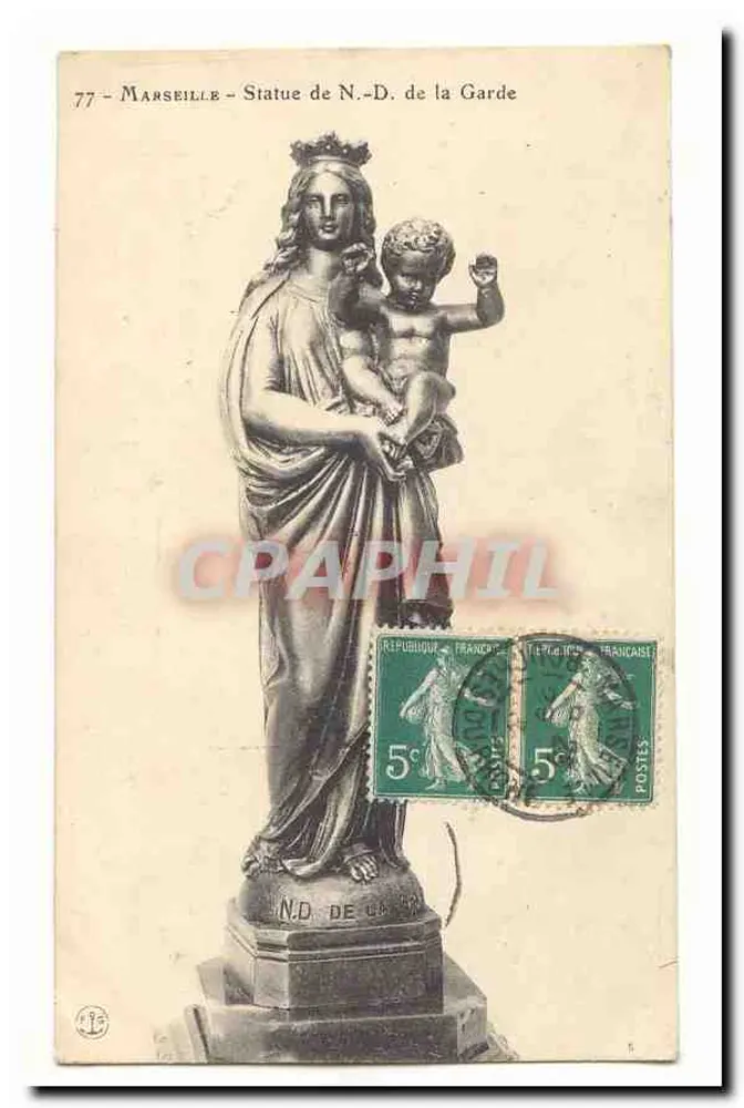 Marseille - Estátua da Nossa Senhora da Guarda - Frente