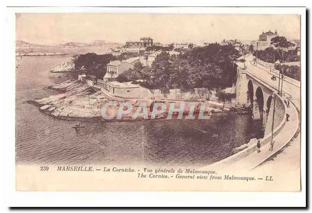मार्सिले — कॉर्निच — मालमूस्क के व्यापक दृश्य — LL - आगे