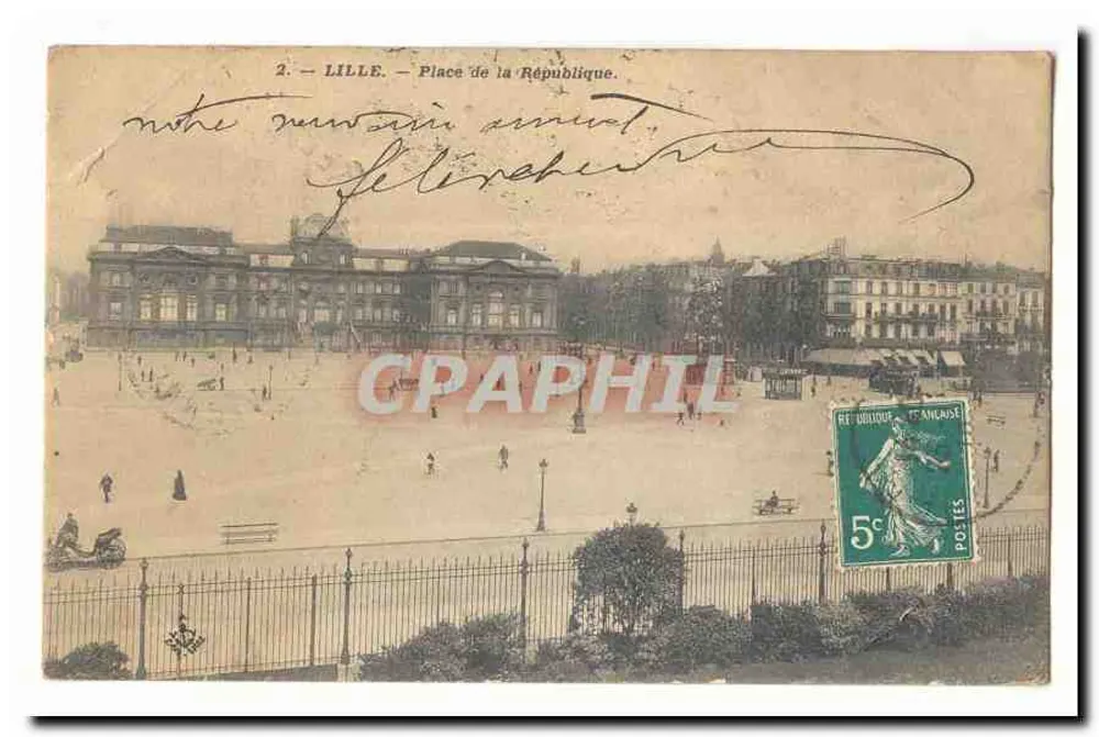 LILLE — Place de la République — editor desconhecido, n° de série 2 - Frente