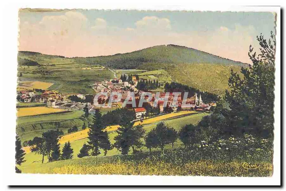 Vista panorâmica de uma vila em montanha — editor C. M. (assinatura visível) — série não identificável - Frente