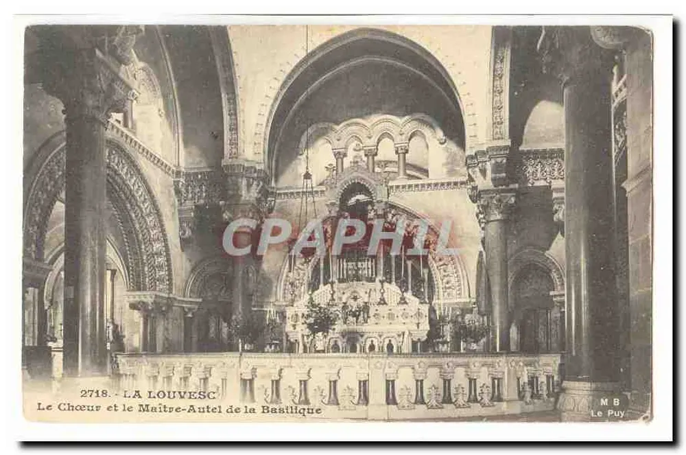 Der Chor und der Hauptaltar der Basilika — La Louvesc — M B Le Puy - Vorderseite