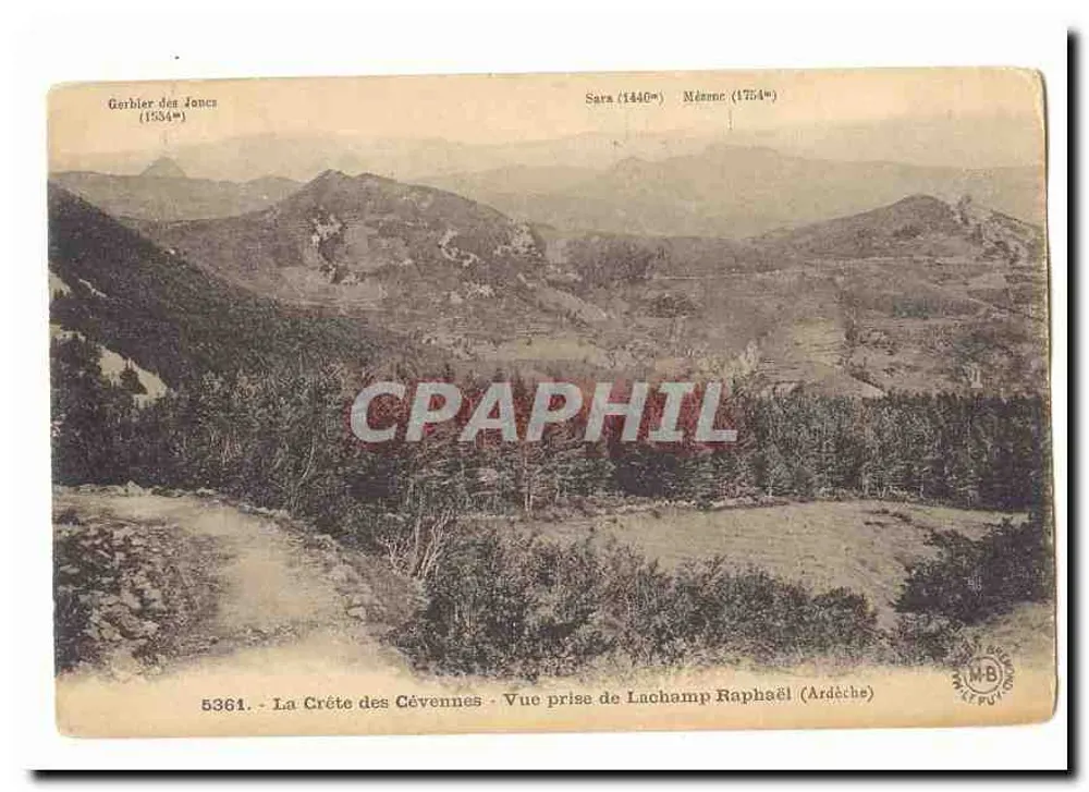 Der Gipfel der Cévennes — Ansicht von Lachamp Raphaël (Ardèche) — Verlag M.B. (M. B. Verlag) - Vorderseite