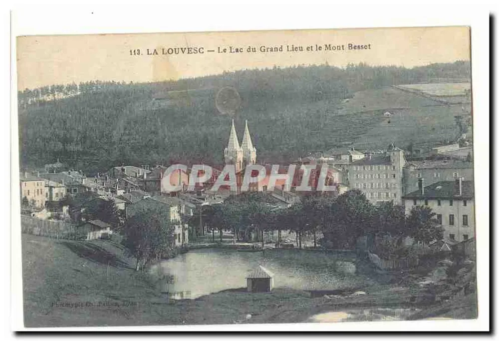 LA LOUVESC — See Grand Lieu und Berg Besset — Phototypie de Jaulles, n°113 - Vorderseite