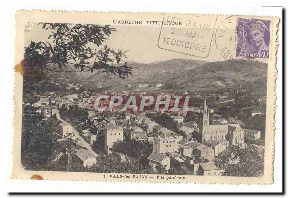 Vals-les-Bains — Vista geral — A Ardèche pitoresca - Frente