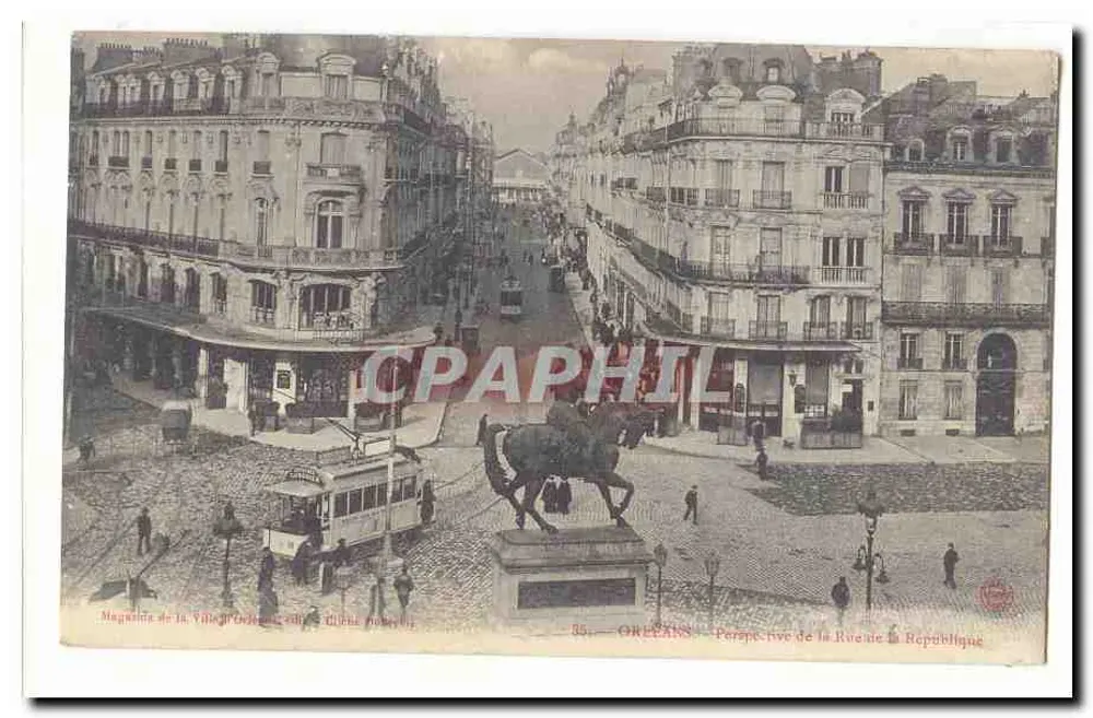 Orcéans — Perspektive der Rue de la République — Orecans - Vorderseite