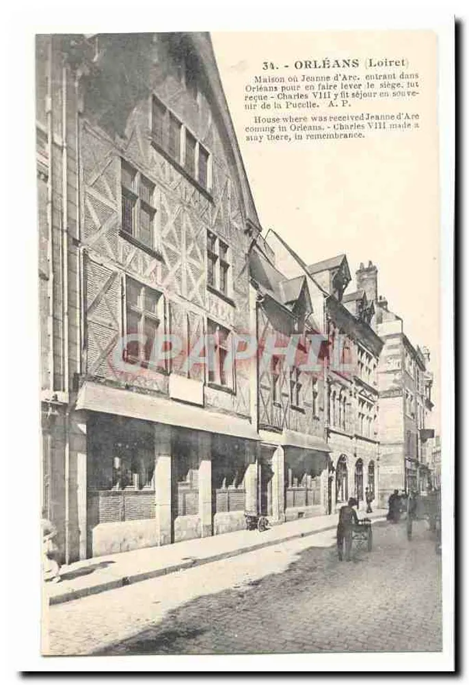 Orléans (Loiret) — Casa onde Joana d'Arc recebeu Carlos VIII — A. P. - Frente