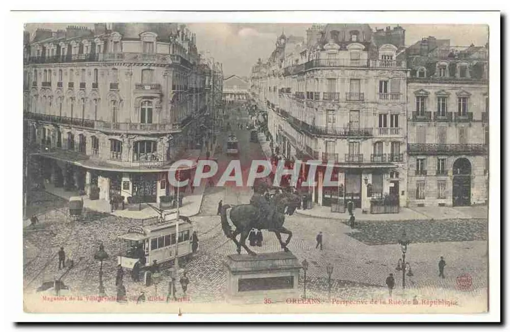 Orléans — Perspektive der Rue de la République — Magasins de la Ville und Éditeur Illéa - Vorderseite