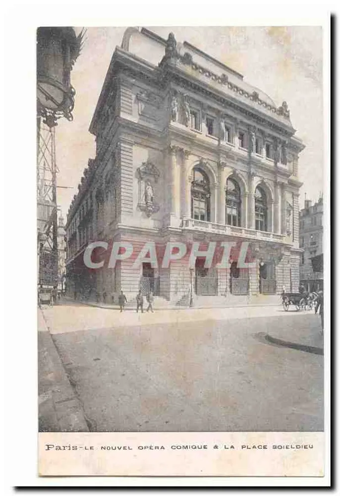 Paris - Das neue Opéra Comique auf der Place Boieldieu - Vorderseite