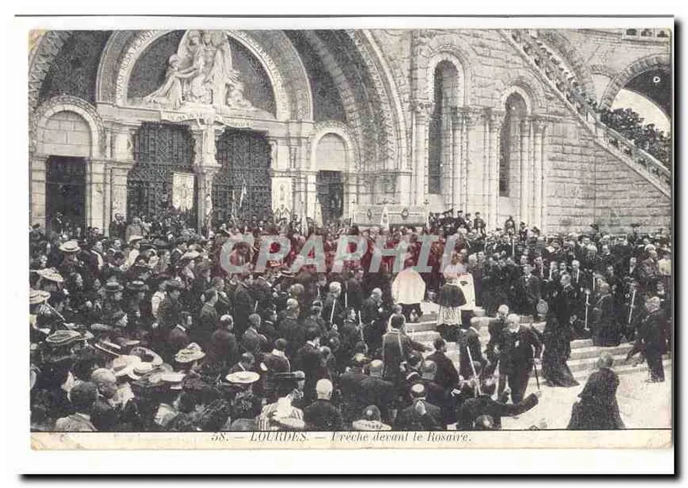 Lourdes — Preleção diante do Rosário - Frente