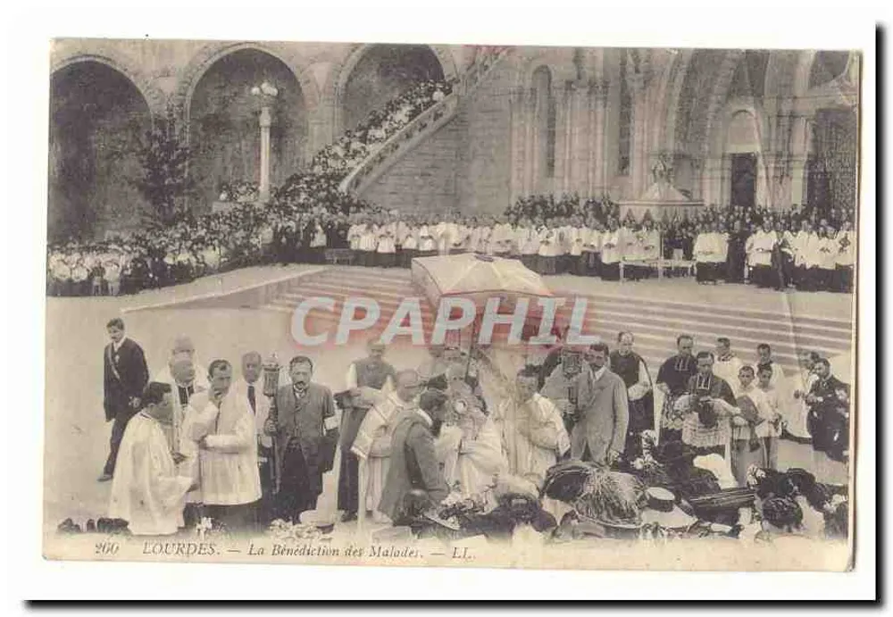 Lourdes — La Bénédiction des Malades — Éditeur L.I. n° 2660 - Frente